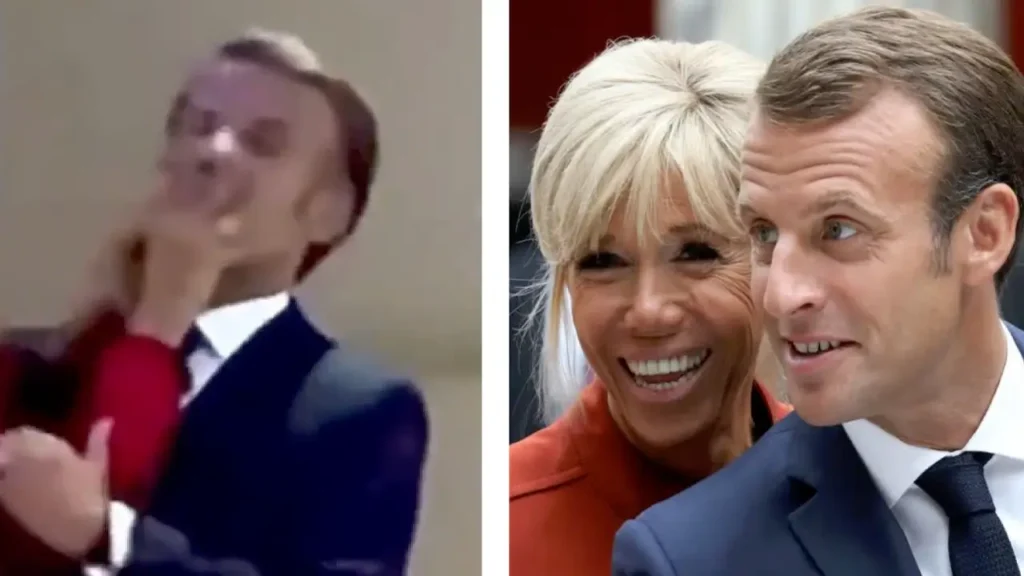 Macron bitch slapped wife video