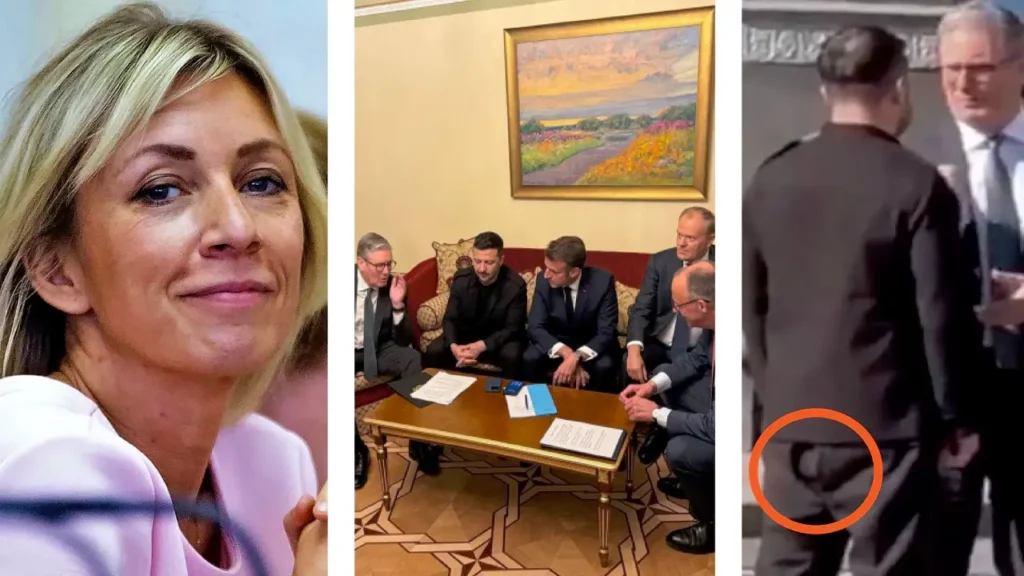 Maria Zakharova Zelensky meeting Western leaders Take off your pants