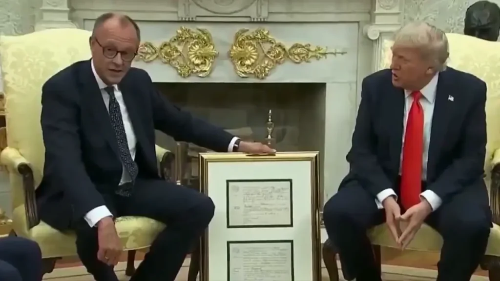 Germany’s Chancellor Merz suck up to Trump ethnically German race Russia